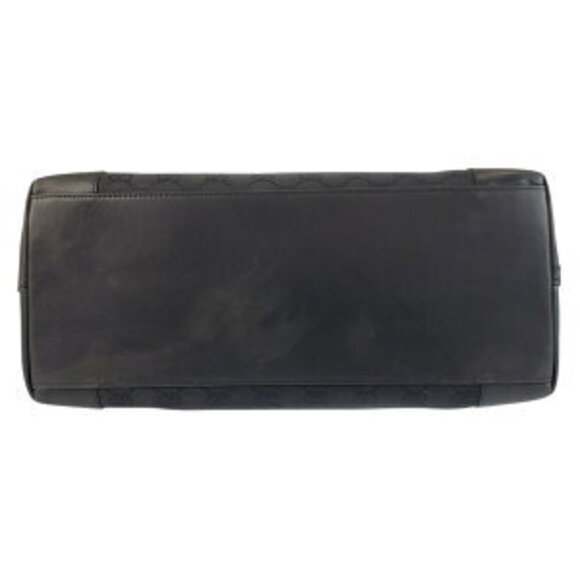 GUCCI black GG canvas leather tote bag shoulder - Picture 10 of 10